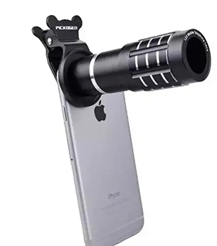 Shopping_Shop2000 Universal Clip-On 12x Zoom Aluminum Telephoto lens Manual Focus Lens For iphone 6s, 6s Plus, 6 plus, 6, SE, 5s/5, All Samsung Galaxy, Note & Android Smartphones, Tablet (Gold)