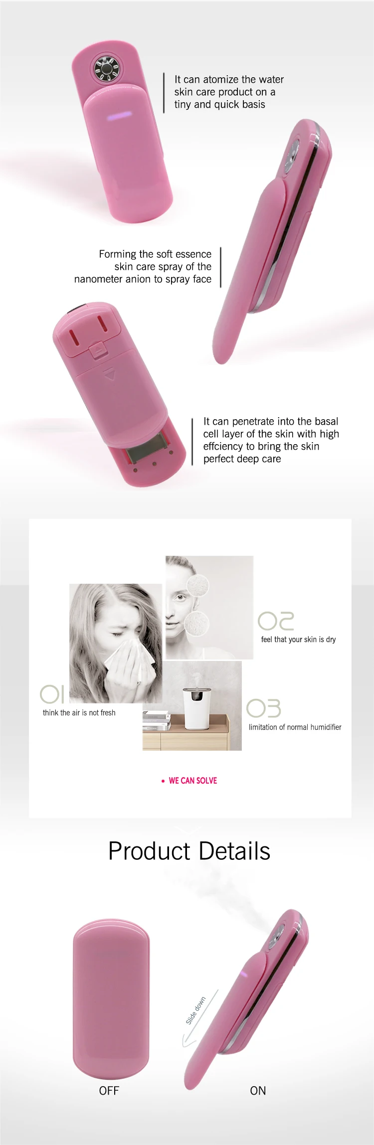 Aromacare Lightening 3.2ml Water Mist Spray Nozzle Facial Steamer