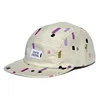 Wholesale cap hat 5 panel snake skin bill material for joker ponytail net black sports cotton knitted hats