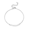 Freshwater Pearl silver anklet feet
