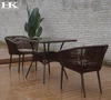 PE Rattan chair and table set outdoor furniture garden wholesale dining set cheap wicker rattan chair set