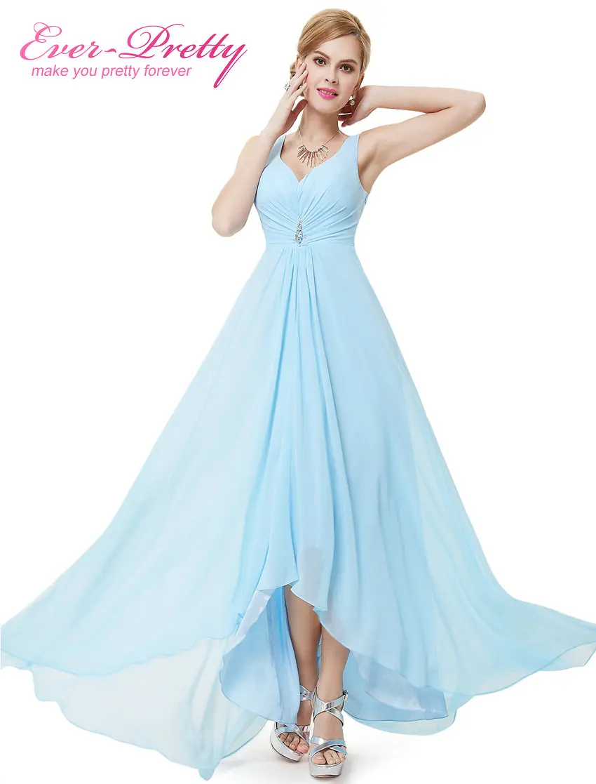 Long Evening font b Dresses b font Ever Pretty Plus Size EP09983BK Double V Neck Rhinestones
