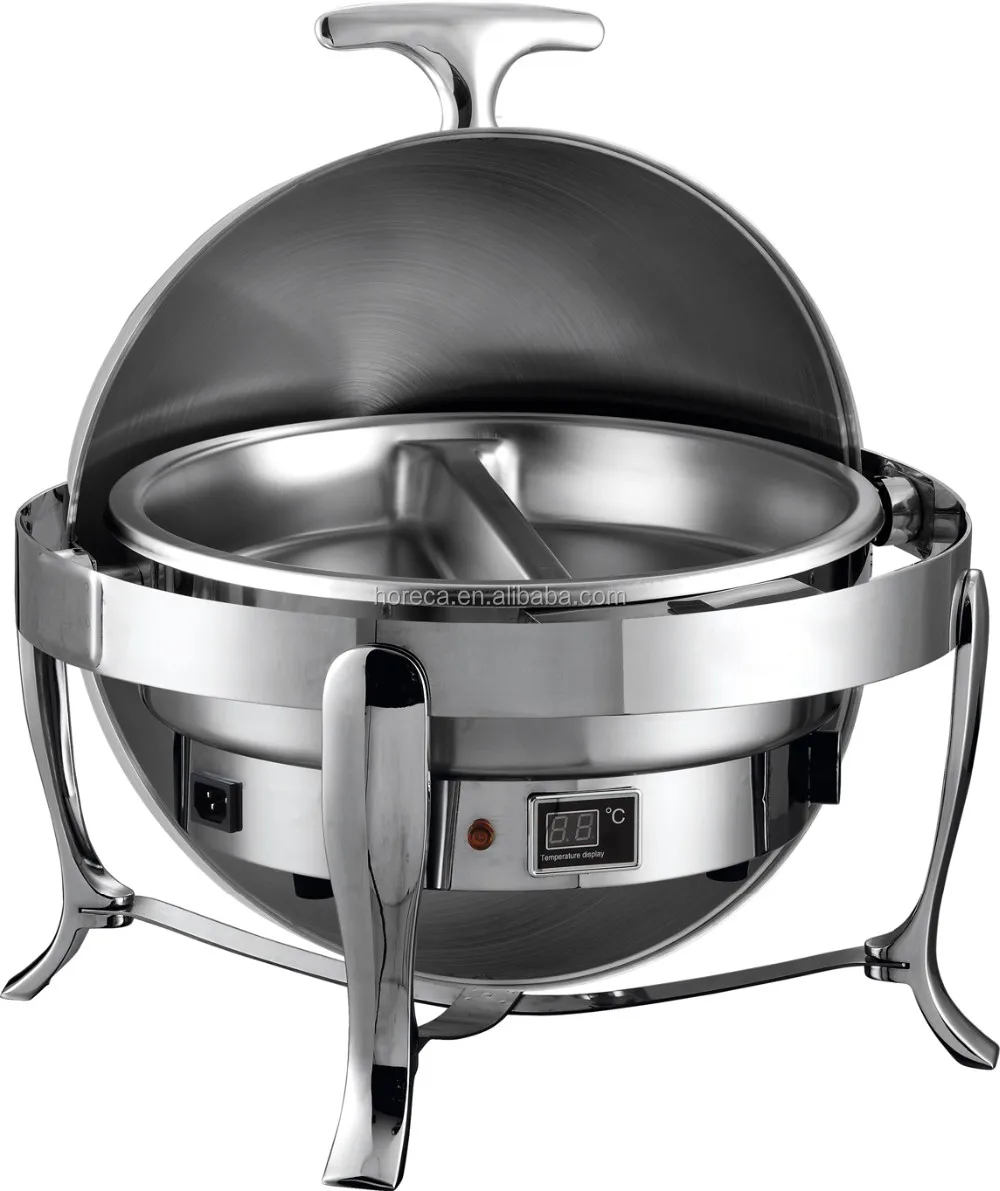 Konkurrenzfähiger Preis Indische Edelstahl Roll Top Chafing Dish