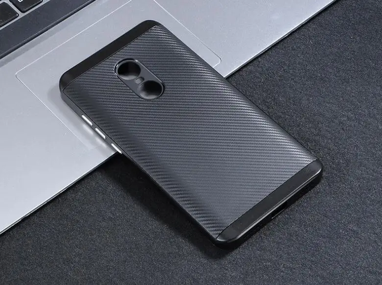2017 New Arrival Shockproof Carbon Fiber Case Cover for Redmi note 4 TPU+PC case for Redmi note 4