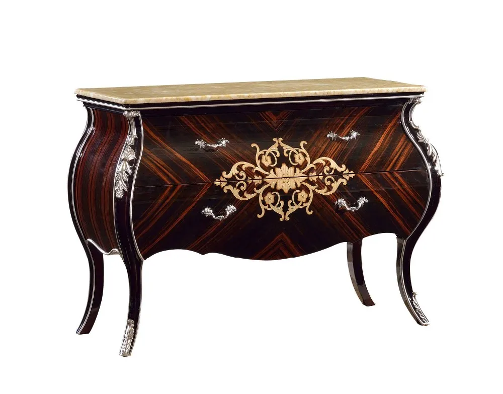 Antique European Style Natural Marble Top Console Table French Antique European Style Natural Marble