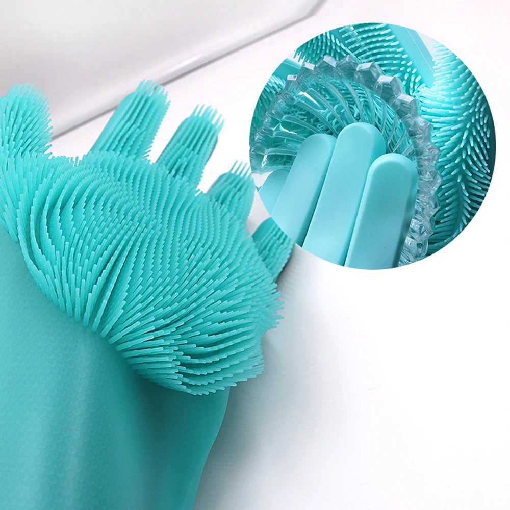 Reusable Magic Cleaning Sponge Silicone Dishwashing Gloves With Wash Scrubber Buy Magic Sponge 8452