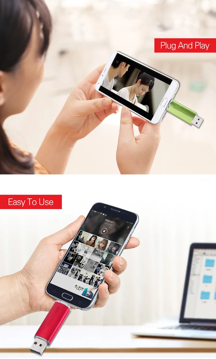 Multi Colors Otg 1gb 2gb 8gb 16gb 32gb 2 In 1 Android Smart Phone Usb Pendrive Flash Memory Stick Drive For Huawei Samsung - ANKUX.COM