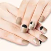 30pcs/box milk tea color no trace of soft sticker false nail tip for fashion artificial fingernail nail art accessories