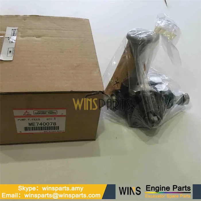 ME740078 VAME740078 6D24 FEED PUMP ASSY SK450-6 SK480LC-6E Excavator ...