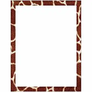 buy giraffe print border stationery letter paper wildlife animal what is theme paper for school