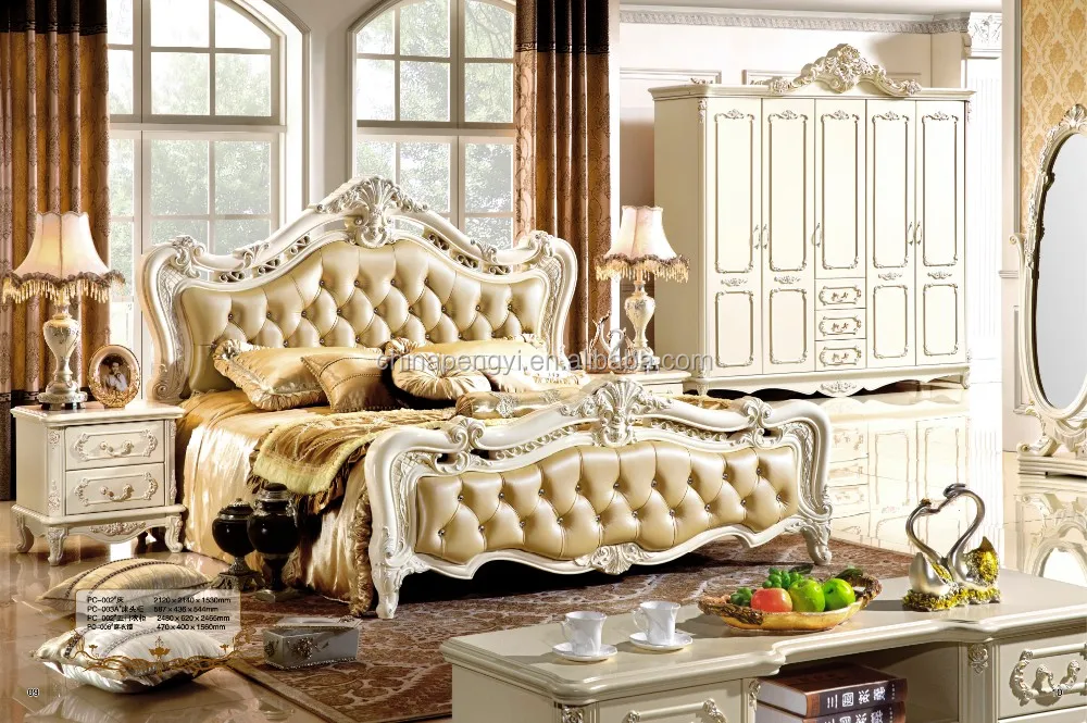 Alibaba French Style Leather Bedroom Furniture Set Buy Alibaba