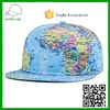 High Quality world map Submination 6 panel Snapback Hats Print snap back cap custom