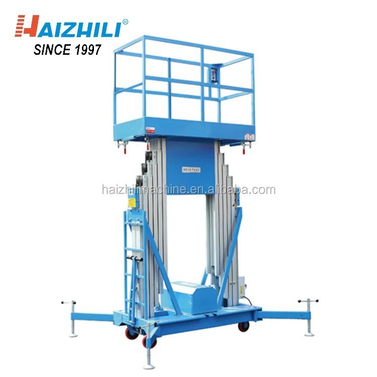 Dc Type Doublemast Aluminum Vertical Electric Lift Platform For