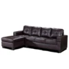 Living room furniture Italian style leather sectional corner I shape couch sofa set