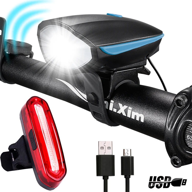 Led Speaker Bicycle Light Battery Usb Rechargeable Bike Light With High