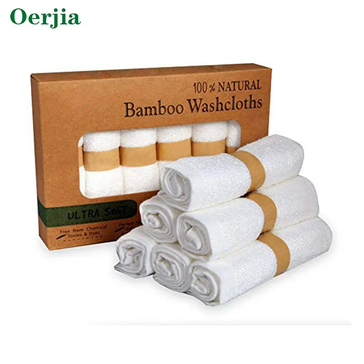 100% Cotton Hand Face 100 Bamboo Fiber Baby Towel