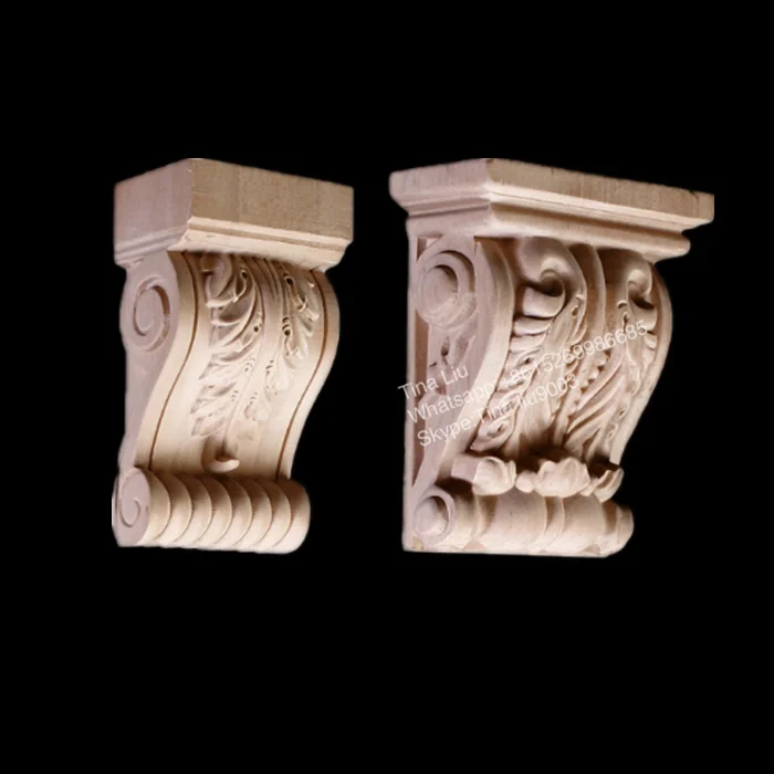 Hnad carved corbels Wood Furniture Components