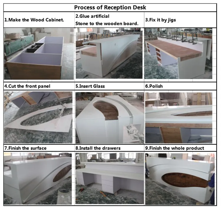 Manufacturer's price Professional Office Furniture Half Round Reception Desk