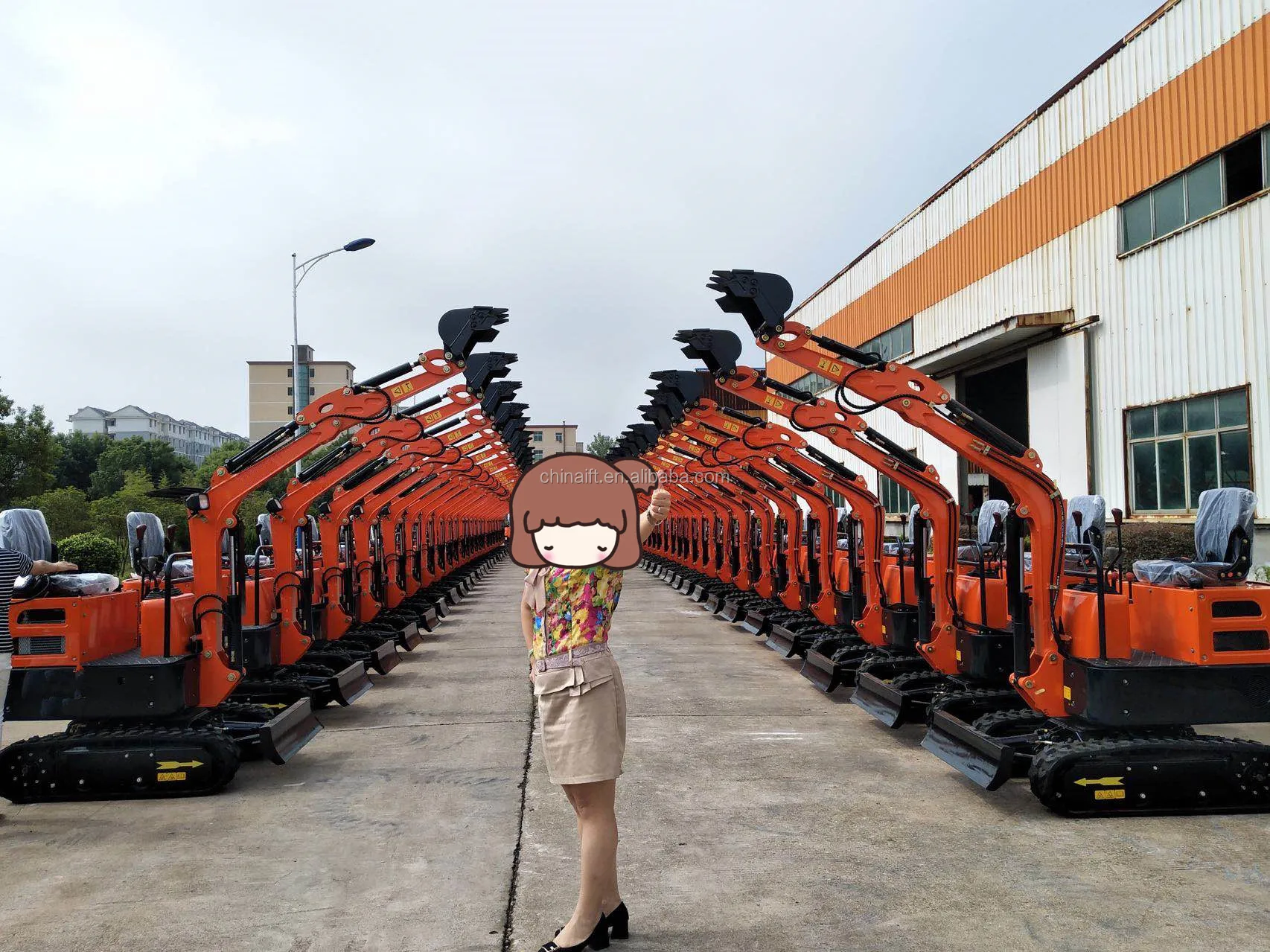 Chinese factory price 0.8T 1T new mini excavator with bucket for hot sale