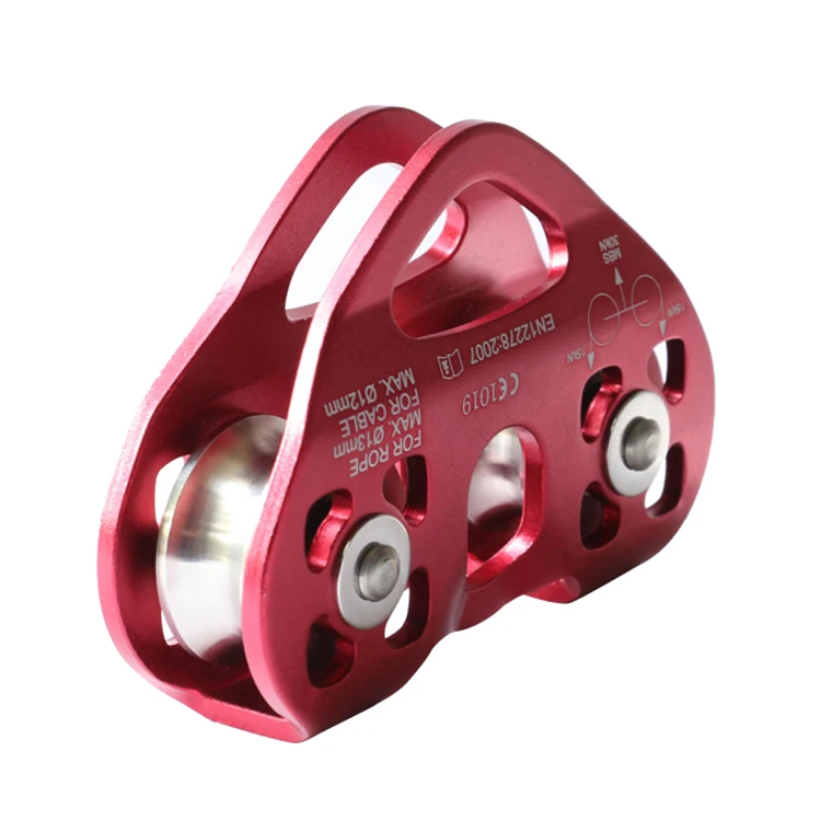 Oem 30kn Outdoor Safety Aluminum 12mm Rope Single Pulleys Buy
