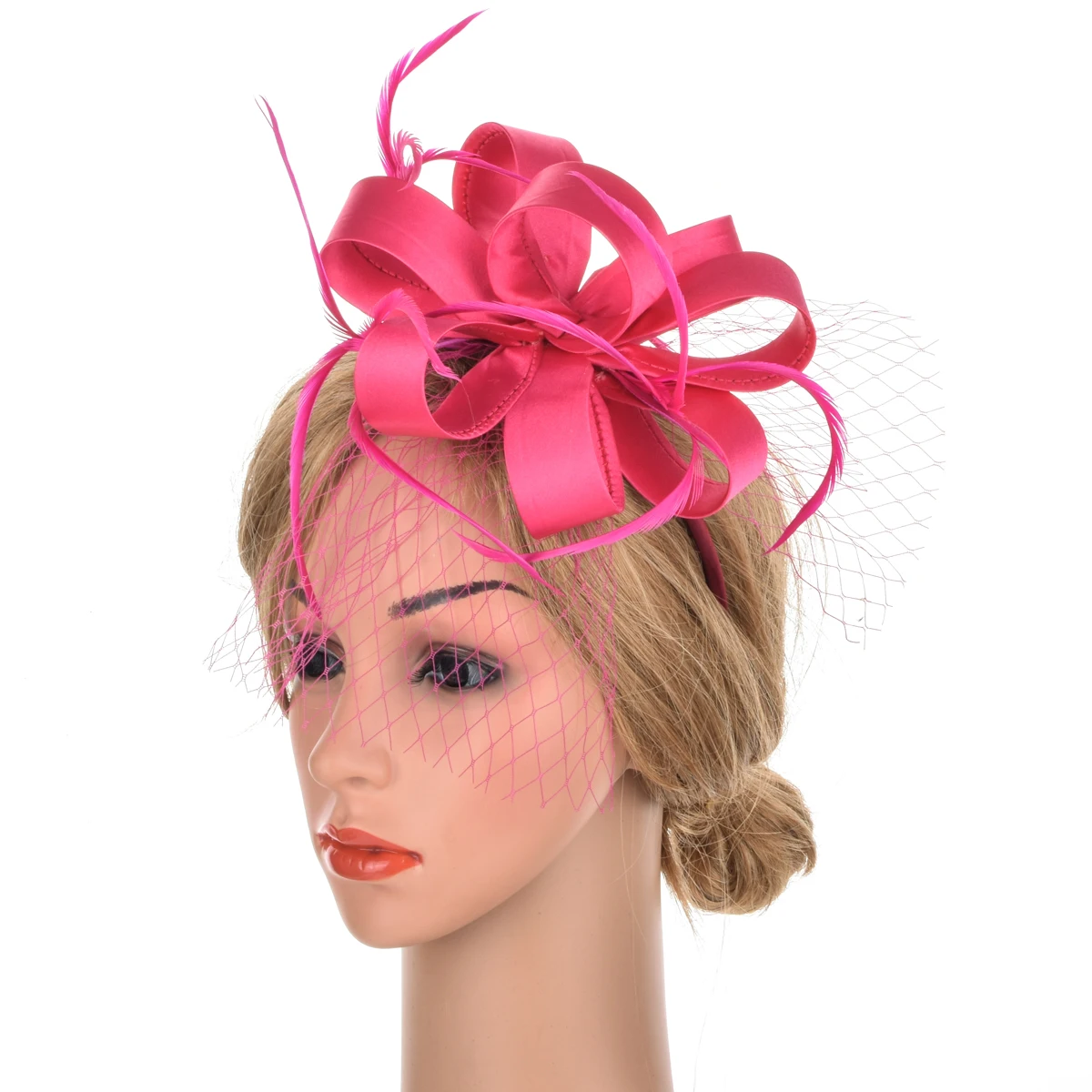 pink wedding hats fascinators