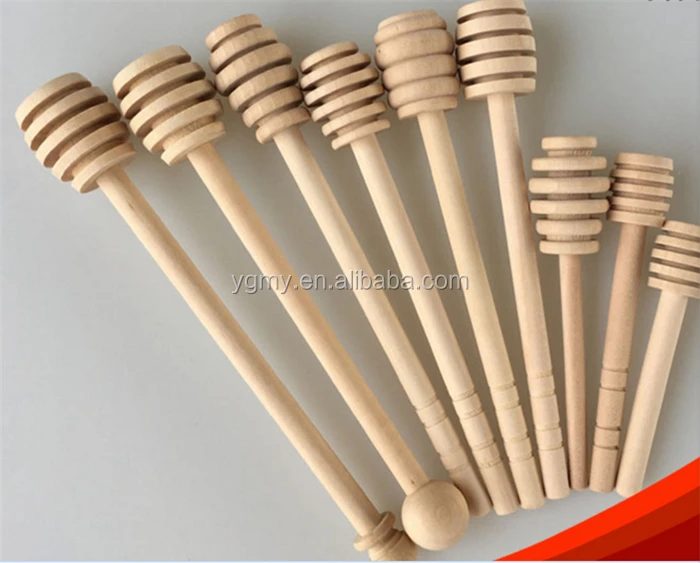 Mini Wooden Honey Stick Honey Spoon / Dipper