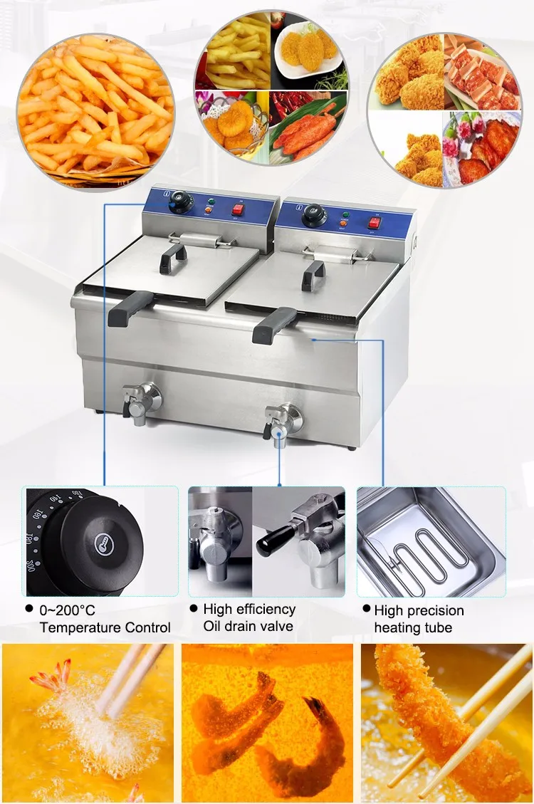 High Efficiency Stainless Steel Professional Heavy Duty Electric Deep