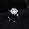 Snowflake windmill can be rotated multi-style shiny AAA+CZ diamond fashion ring for women JY133