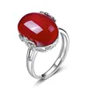 Ruby Ring Married Female Models Opening Court Wind Green Agate High-End Jewelry Gemstone Ring,Natural Gemstone Jewelry Ring