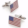 Promotional sale custom cheap USA flag cufflinks