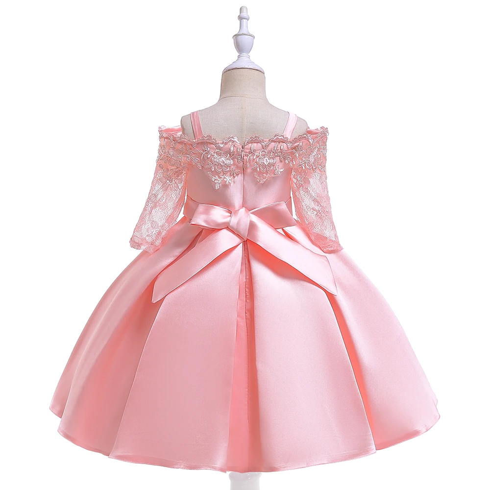 Wholesale Girls Dresses 2-12 Kids Slanted Shoulder Design Formal Baby ...