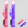 12 Speeds Rabbit Vibrators G Spot Vibration Rotation Waterproof Sexy Vibrating Vibe Sex Toys Sex Products
