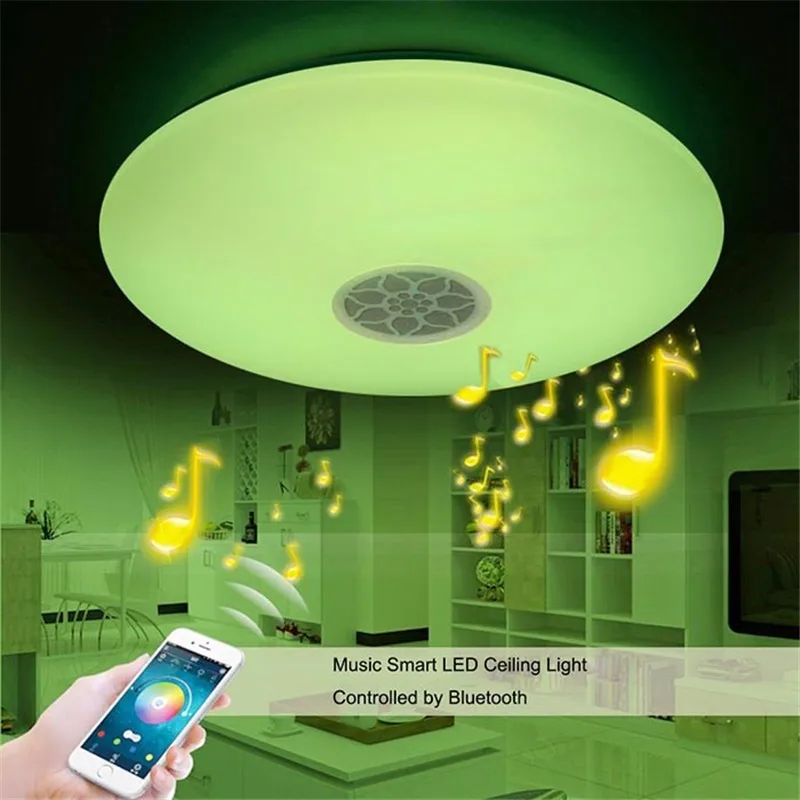 Decorative Smart Led Ceiling Music Ceiling Lamp Speaker Music