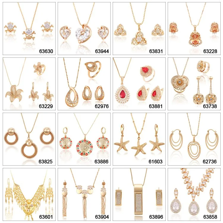63335 fashion china wholesale nigerian wedding bead jewelry beautiful simple 18k white diamond gold plated jewelry sets