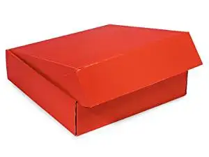 Decorative Shipping Boxes - Red Gourmet Shipping Boxes 12x12x3" Auto Lock Boxes - (6 Per Pack) - WRAPS - 54RE