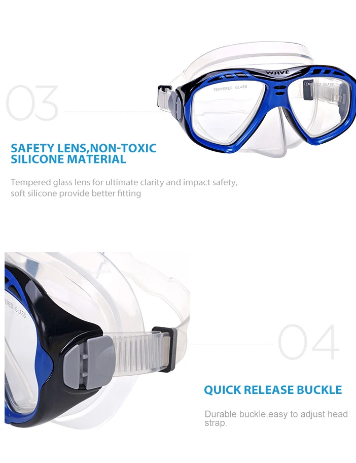 Cheap Professional Scuba Silicone Diving Mask And Snorkel With Fins Set