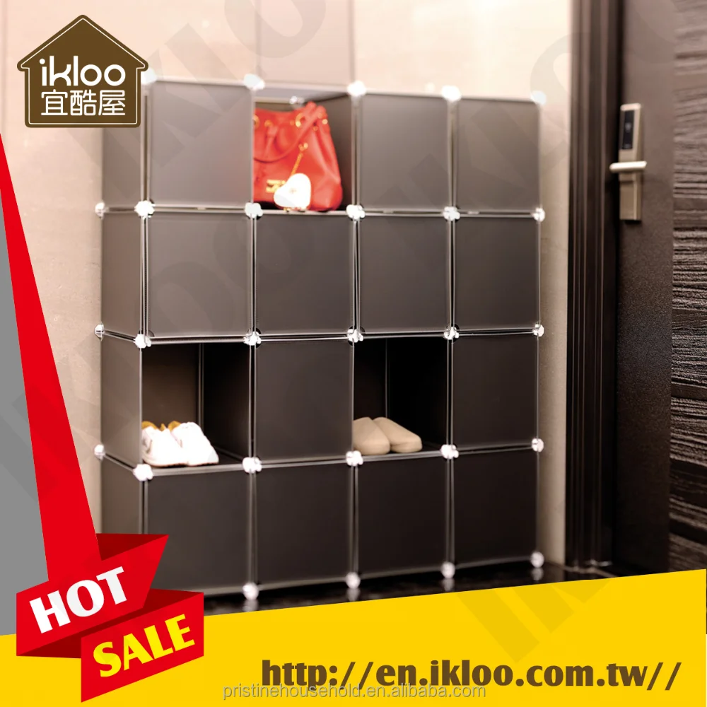 Negro 16 material plástico PP estilo moderno cubo mágico organizador de