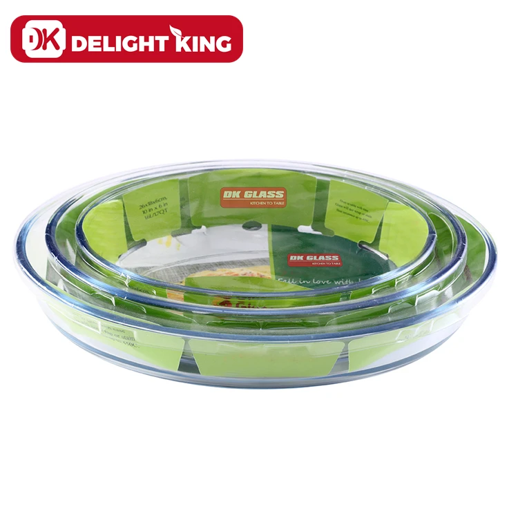 Oval Glass Borosilicate Glass Bakeware Set / Different Sizes