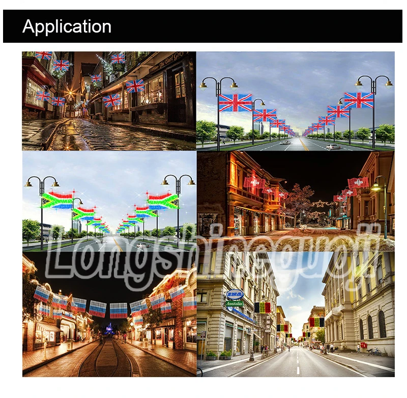 2018 Led Kuwait Flag Pole Decoration Motif Lights For National Day