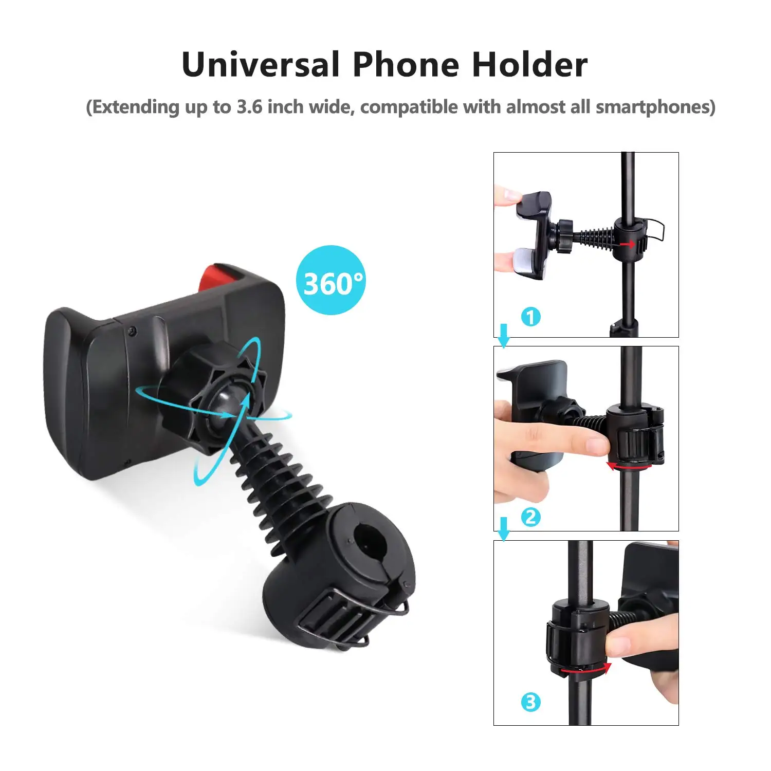 1X 20cm Ring Light with Tripod Stand Phone Holder LED Camera Dimmable Self P2D6 