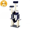 Chinese Traditional Elements Indoor Pet Cat Toy Tree House Furniture With A Hammock