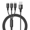 3 in 1 Multiple USB Charging Cable Cord Charger For iPhone / USB Type C / Micro USB Cable