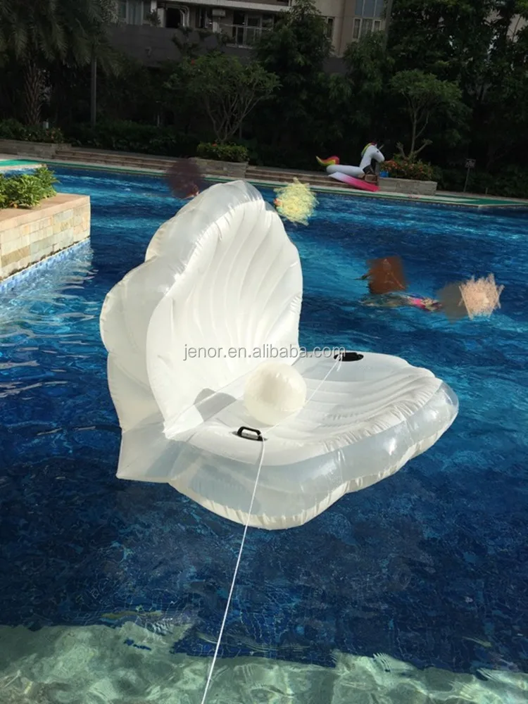 2017 ฤดูร้อนน้ำ Giant Clam Shell Inflatable Pool Float ไข่มุก Buy