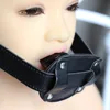 BDSM 2 Sizes Silicone Dildo Gag Mouth Gag Plug 3 Colors Sexy Leather Mouth Mask With Lock For Adult Love Game Toy