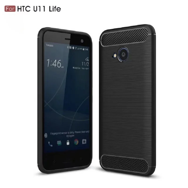 Hot Sell Carbon Fiber Tpu case for HTC U11 life Soft CF Cover