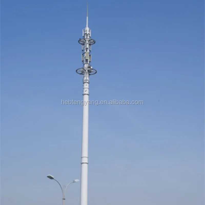 25m 30m 40m Meter Lowes Antenna 5g 4g Steel Mast Pole Monopole Tv Radio