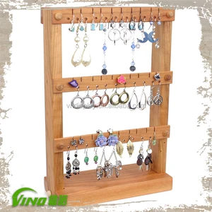 Multi-layer Wooden Jewelry Showcase Stand, Fashion Jewelry Display Stands