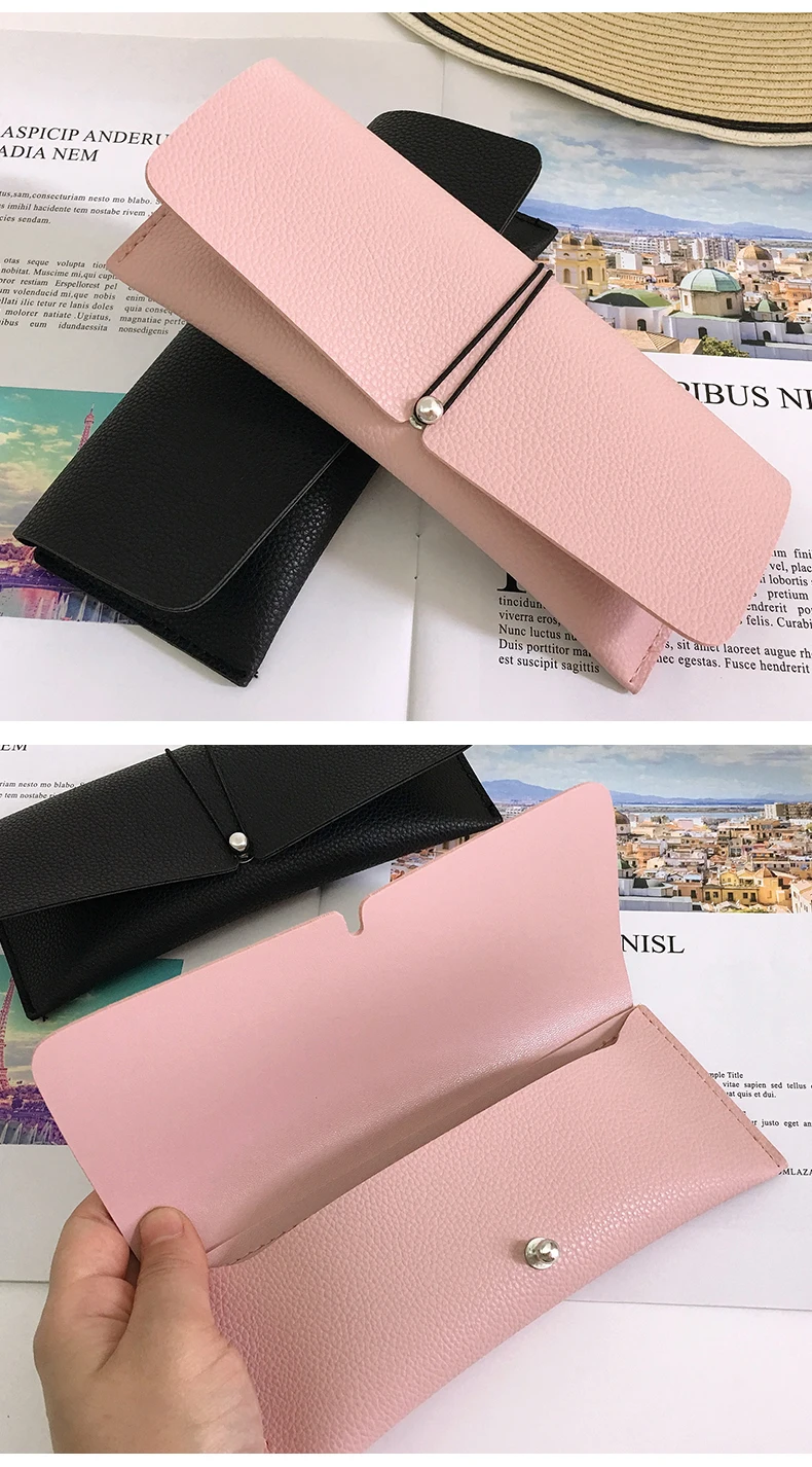 Elegant pink eyeglasses case