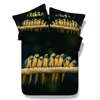 Exotic Colorful Macaw Birds on Branch 3d bed set