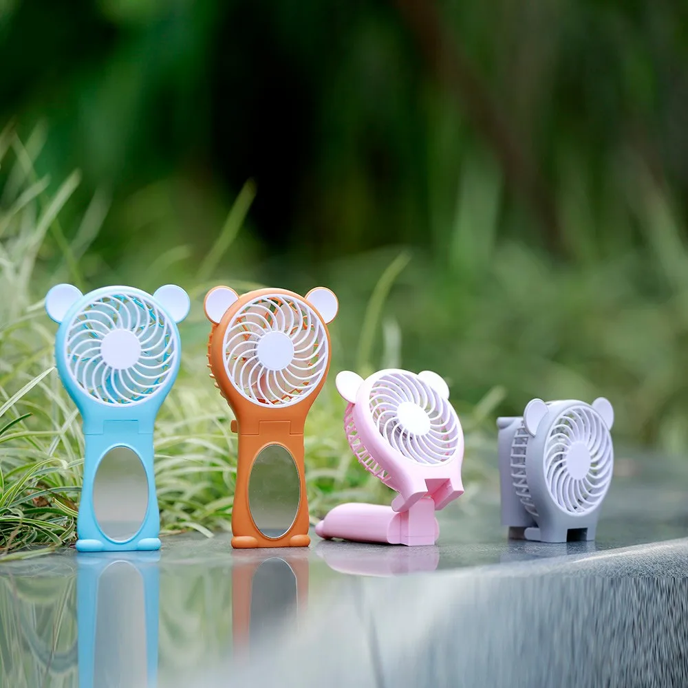 Hand Fans Personalized With Mirror,Handheld Mini Fan For Eyelash